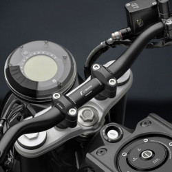 Guidon à section variable (Ø 22-29 mm/H 55 mm) Rizoma BMW R12 NineT - noir image 2