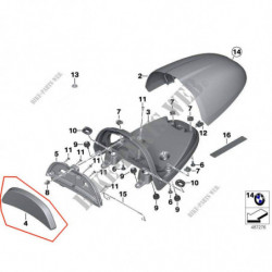 Rembourrage de capot de selle d'origine BMW R NineT