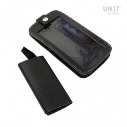 Leather phone holder for Unit Garage tank - black picture 1