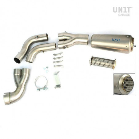 High muffler Unit Garage with grill BMW R NineT 2021-2023 - stainless steel picture 1