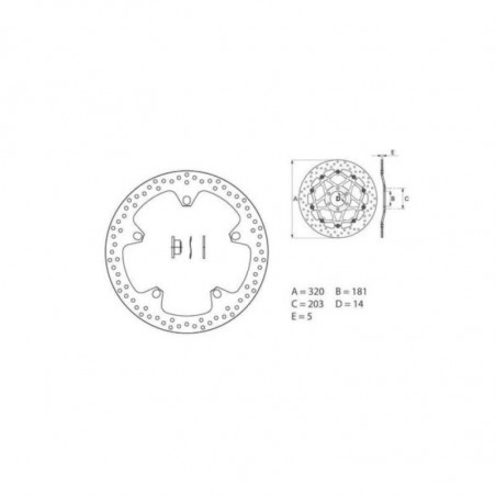 Front brake disc Brembo 168B407D7 image 1