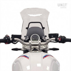 Unit Garage BMW R NineT Urban GS windscreen and GPS holder - smoked