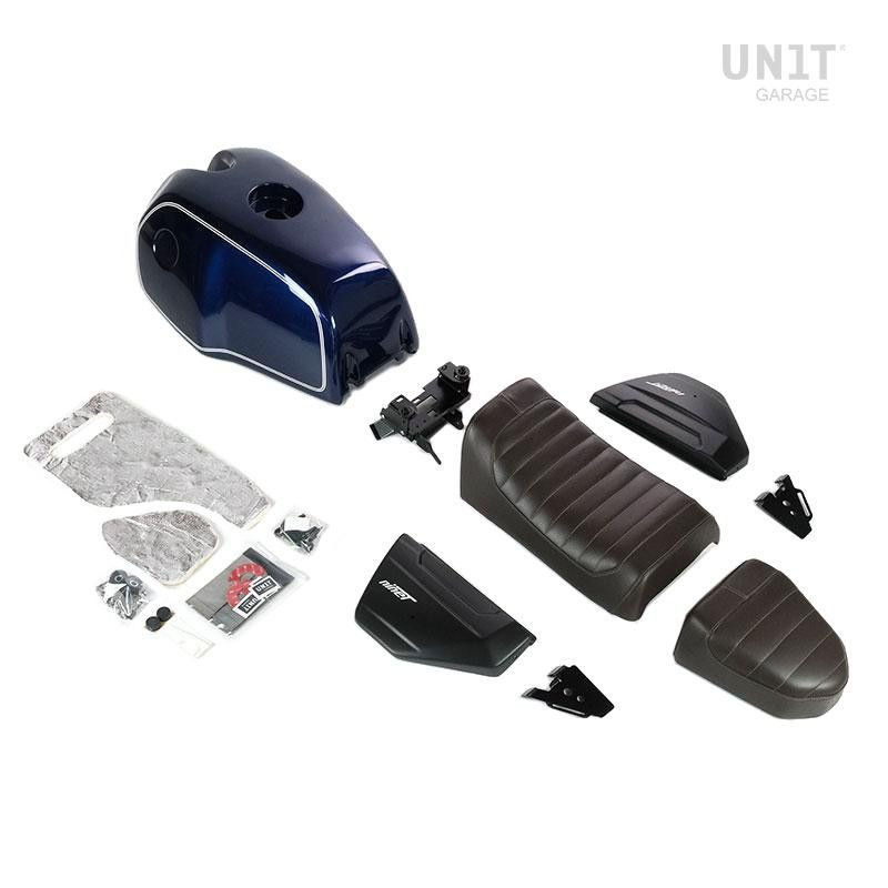 Kit NineT /7 brown saddle Unit Garage BMW R NineT - blue picture 1 Kit NineT /7 brown saddle Unit Garage BMW R NineT - blue picture 1