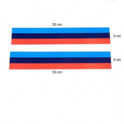 2 Bandes Autocollants BMW Motorsport - 50 x 9 cm