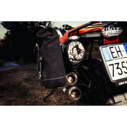 Set of 2 beige canvas bags + BMW R NineT Garage Unit stand - 20/28 liters