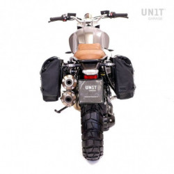 Set of 2 beige canvas bags + BMW R NineT Garage Unit stand - 20/28 liters