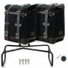 Set of 2 black/brown Scram panniers + double Unit Garage stand - 22-30 liters picture 1