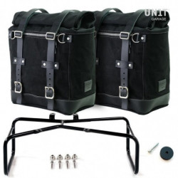 Set 2 sacoches Scram noir/noir + support double Unit Garage -  22-30 litres image 1