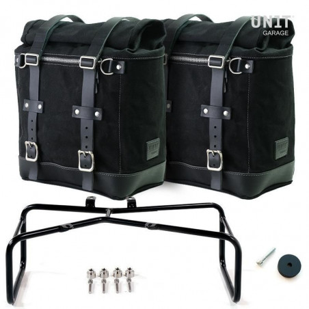 Set 2 sacoches Scram noir/noir + support double Unit Garage -  22-30 litres image 1