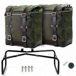 Set of 2 Scram 22-30L side panniers + double Unit Garage support picture 1
