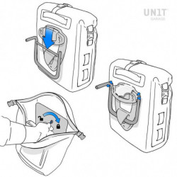 Set of 2 Khali panniers + asymmetrical double frame Unit Garage BMW R NineT picture 2