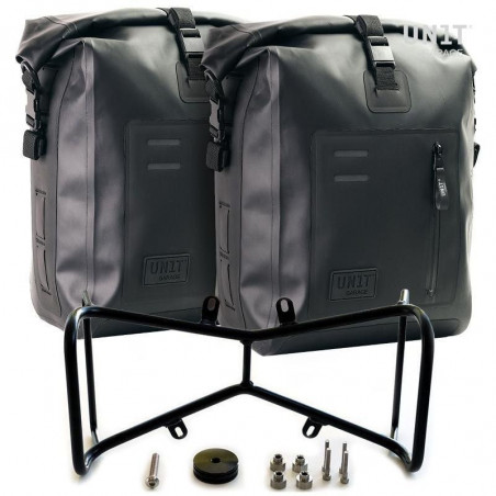 Pair of Khali panniers on symmetrical double frame Unit Garage BMW R NineT - 20/26 liters picture 1