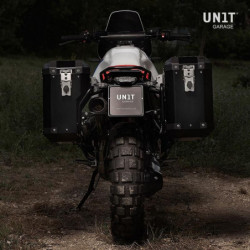 Pair of Atlas suitcases + silver frames Unit Garage BMW R NineT - 34/40 liters