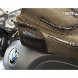 Unit Garage leather tank bag - Moss Grey