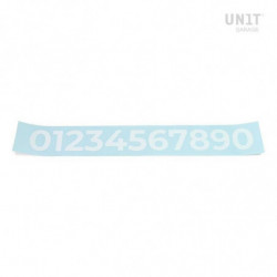 Number sticker - white