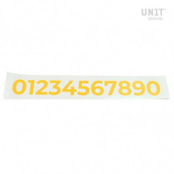 Number sticker - yellow