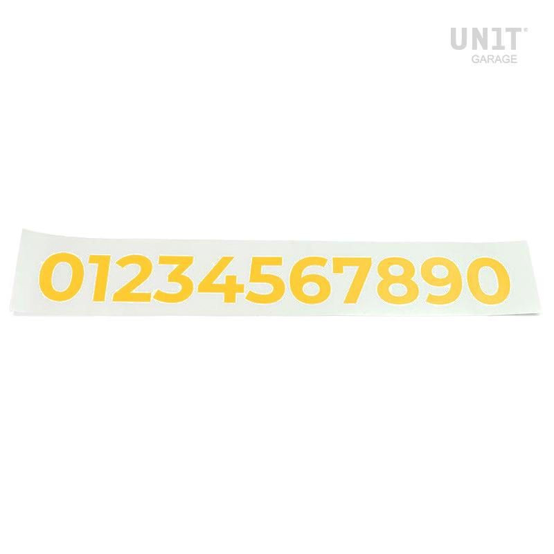 Number sticker - yellow