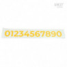 Number sticker - yellow