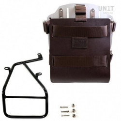 Silver aluminium bag holder Unit Garage BMW R NineT - brown picture 1