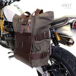 Silver aluminium bag holder Unit Garage BMW R NineT - brown picture 2