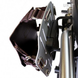 Silver aluminium bag holder Unit Garage BMW R NineT - brown picture 4
