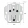 Support de sac en aluminium avec attache rapide - argent