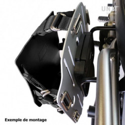 Aluminium bag holder with quick-release clip - silver