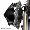 Aluminium bag holder with quick-release clip - silver