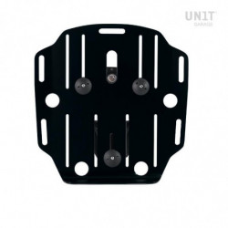 Aluminium bag holder with quick-release clip - black