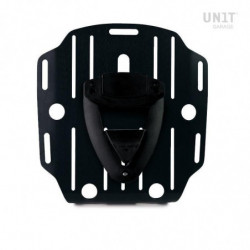 Aluminium bag holder with quick-release clip - black