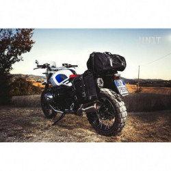 Unit Garage Jet Black leather pannier set + right-hand bracket BMW R NineT - 22-30L picture 3