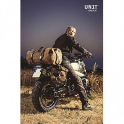 Unit Garage Moss Grey leather pannier set + right-hand bracket BMW R NineT - 22-30L image 4