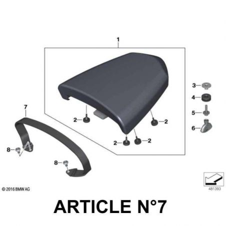 Black passenger seat belt BMW R NineT image 1