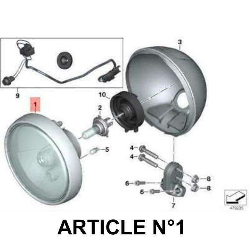 Genuine BMW R NineT headlight insert image 1
