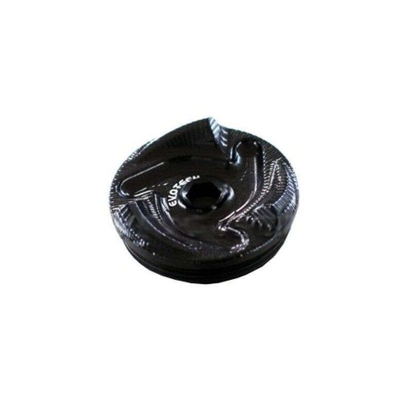 Black aluminum oil plug Evotech image 1