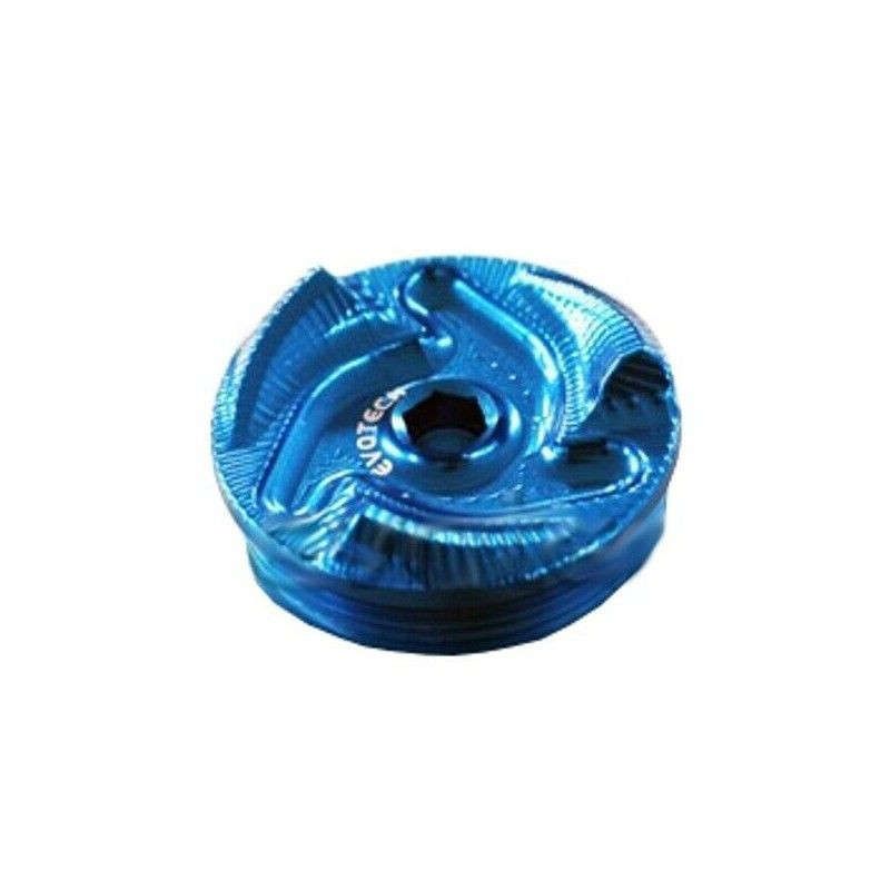 Bouchon d'huile aluminium bleu Evotech image 1