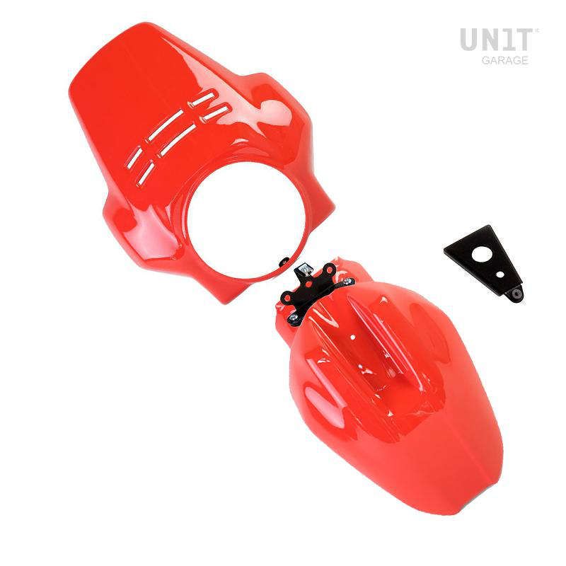 Front windshield & mudguard Paris Dakar Unit Garage BMW R NineT Urban GS - red picture 1