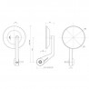 Rizoma Eccentrico handlebar mounted mirror BMW R NineT - black picture 6