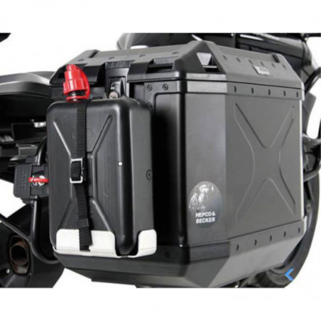 Support et bidon d'essence valise Xplorer Hepco&Becker