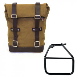 Beige canvas bag + left bracket Unit Garage BMW R12 NineT picture 1