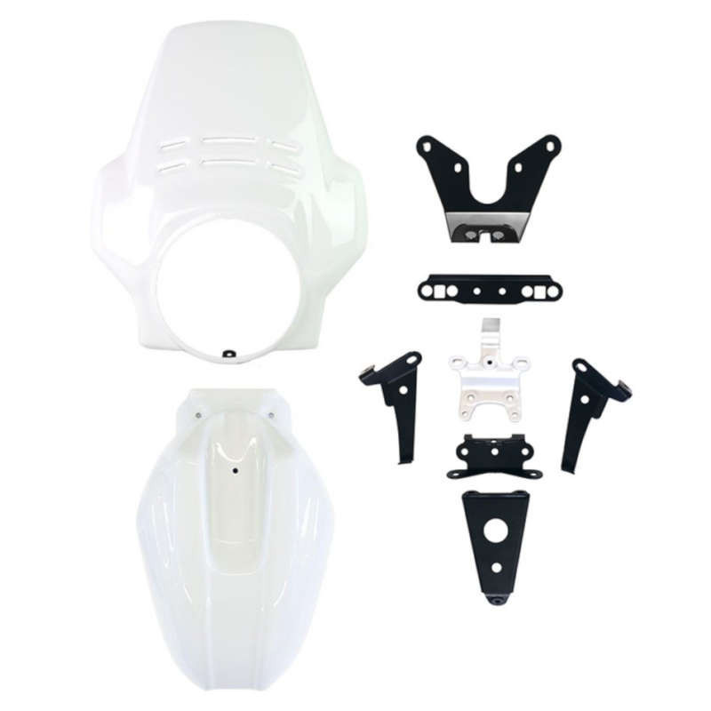 Fenouil windscreen and mudguard Paris Dakar Unit Garage BMW R12 & R12 NineT - white picture 1