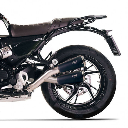 Unit Garage double low exhaust BMW R12 & R12 NineT - Titanium/black picture 1