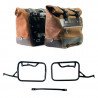 Pair of split leather panniers Cult Colorado Brown + frames Unit Garage BMW R12 NineT - 40/50 liters picture 1