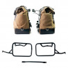Pair of beige/brown Cult canvas panniers + frames Garage BMW R12 NineT - 40/50 liters picture 2