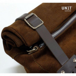 Unit Garage Colorado Brown leather pannier set + right-hand bracket BMW R NineT - 22-30L picture 2