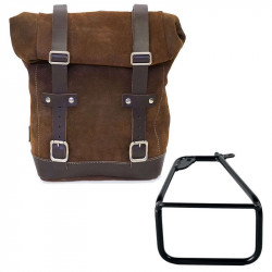 Unit Garage Colorado Brown leather pannier set + left-hand bracket BMW R12 NineT - 10/14 liters picture 1