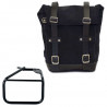 Set sacoche cuir fendu Jet Black + support droit Unit Garage BMW R12 NineT - 10/14 litres image 1