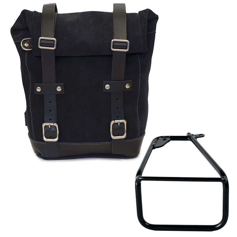 Unit Garage Jet Black leather pannier set + left-hand bracket BMW R12 NineT - 10/14 liters picture 1 Unit Garage Jet Black leather pannier set + left-hand bracket BMW R12 NineT - 10/14 liters picture 1