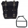 Set sacoche cuir fendu Jet Black + support gauche Unit Garage BMW R12 NineT - 10/14 litres image 1