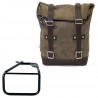 Unit Garage Moss Grey leather pannier set + right-hand bracket BMW R12 NineT - 10/14 liters picture 1